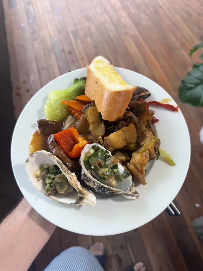 Seafood buffet lunch on the Lan Ha Bay boat